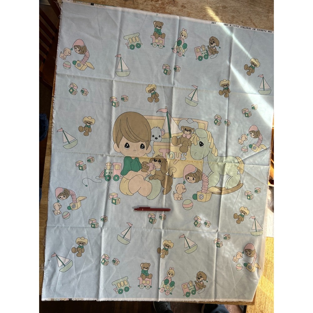 Precious Moments Panel Cotton Fabric By Spectrix 35" x 46" Vintage Baby Shower